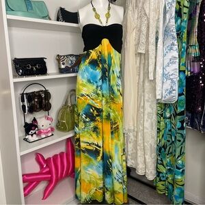 y2k tropical maxi dress